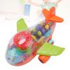 Alomejor Cartoon Electric Airplane Toy, Transparent Gear Plane Music Light Toy, Universal Rotation Simulation Aircraft Toy with 3 AA Batteries Operated for Children view 4