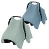 2 Pcs Baby Car Seat Cover, Breathable Muslin Cotton, Infant Windproof Canopy, Soft Baby Nursing Cover, Universal Fit Stroller Covers for Stroller Outdoor Boys & Girls, Must Have Baby Gift- Roman Green view 1