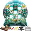6Ft Inflatable Football Target Toss Game - Giant Outdoor Carnival Party Games for Backyard & Tailgate - Arcade Sports Toy with Electric Pump - 4 Easy-Grip Balls Gifts for Boys 3 4 5 6 7 8-12 Year Old view 1