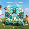 6Ft Inflatable Football Target Toss Game - Giant Outdoor Carnival Party Games for Backyard & Tailgate - Arcade Sports Toy with Electric Pump - 4 Easy-Grip Balls Gifts for Boys 3 4 5 6 7 8-12 Year Old view 2