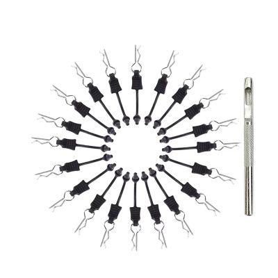 RC Car DIY Parts for Wltoys for Mjx for Hyper Go for Haiboxing for Hbx for Scy 1/12 1/14 1/16 Prevent Loss Body Clips with Flexible Rubber Retainer RC Car Parts(20pcs)