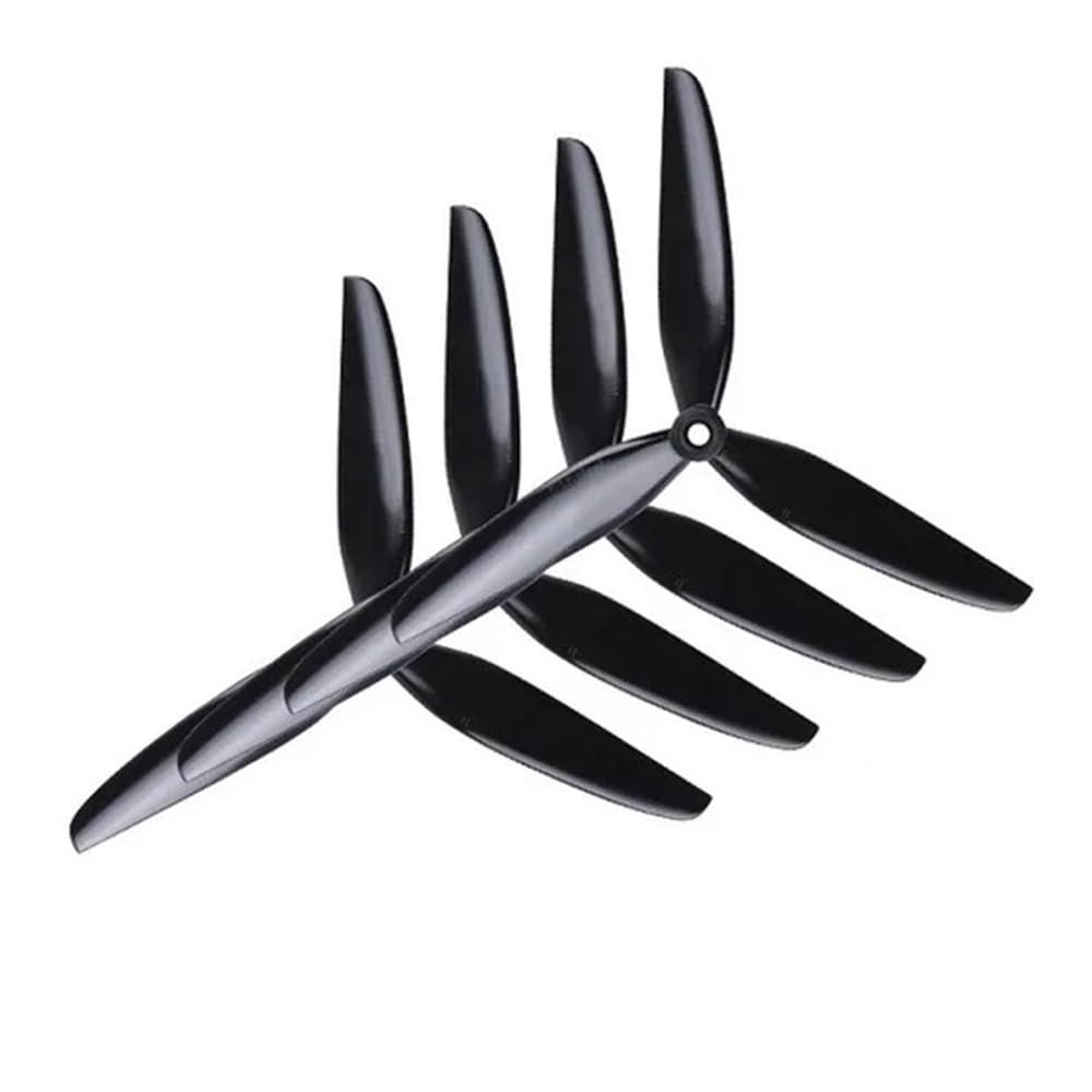 16pcs/8pcs Fit for Durable Prop 7X3.5X3 V1S Three-Blades Propeller Fit for RC Helicopter FPV Drone(8 Pairs Black)