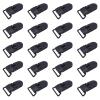 20-Pack Pacifier Clip Replacement Ends - BPA-Free Plastic Fasteners for DIY Baby Crafts, Sewing Bibs & Blankets Straps (3/4 Inch, Black) view 1