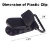 20-Pack Pacifier Clip Replacement Ends - BPA-Free Plastic Fasteners for DIY Baby Crafts, Sewing Bibs & Blankets Straps (3/4 Inch, Black) view 2