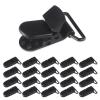 20-Pack Pacifier Clip Replacement Ends - BPA-Free Plastic Fasteners for DIY Baby Crafts, Sewing Bibs & Blankets Straps (3/4 Inch, Black) view 3