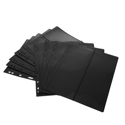 Levemolo 10pcs Double-Sided Stamp Collecting Pages for Loose-Leaf Albums Flexible Inserts for Easy Organization Black Background for Enhanced Visual Appeal for Stamp Collections