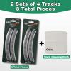 KATO N Scale 20-100 Unitrack R249-45 Curve Track (8 Pieces Total) + Track Cleaning Cloth 15x15cm  Snap-Together Rail Set for Smooth Layout and Easy Maintenance view 2