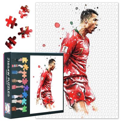 1000 Piece Cristiano Ronaldo Jigsaw Puzzle Legendary Football Moments, Premium Paper Soccer Star Collectible for Adults & Fans, Challenging Sports Memorabilia Art, 27.5x19.7 Inch