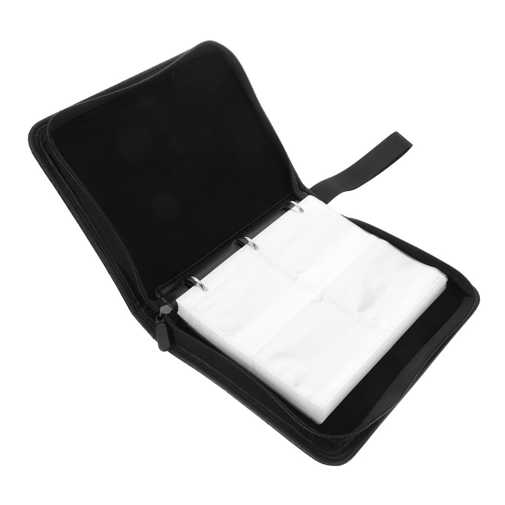 Toddmomy 4-Pocket Card Binder Album for Trading Cards with Zipper for Collectors and Enthusiasts