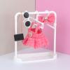 Doll Clothes 17cm Pink Outfits for Dolls Elegant Black Dress Hair Clips Glasses and Bag Exquisite Clothes Accessories Compatible with Doll(Style 5) view 2