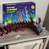 35.4in Large 3D Printed Dragon Toy with Gift Box - Flexible Articulated Dragon Action Figure for Imaginative Play or Desk Decor Display - Unique Gift for Kids & Stress Relief Toys Adults (Dark Red) view 2