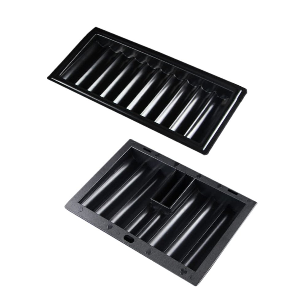 SUPVOX 2pcs Plastic Poker Chip Tray Compact Storage for Chips Lightweight Design for Organized Gaming for Home Tables and