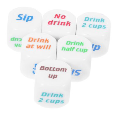 BCOATH 6pcs Acrylic Drinking Dice for Bachelorette Parties Fun Dice Game for Friends Gatherings Ktv Entertainment for Family and Colleagues Quick Rules for All Ages