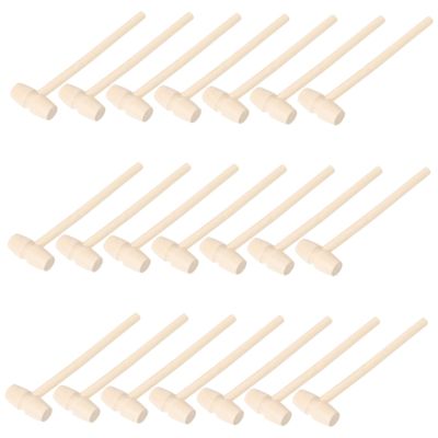 Garneck 50pcs Mini Wooden Hammers for Boys and Girls Safe Educational Toy for Creative Play and Fine Motor Skills Development Classrooms and