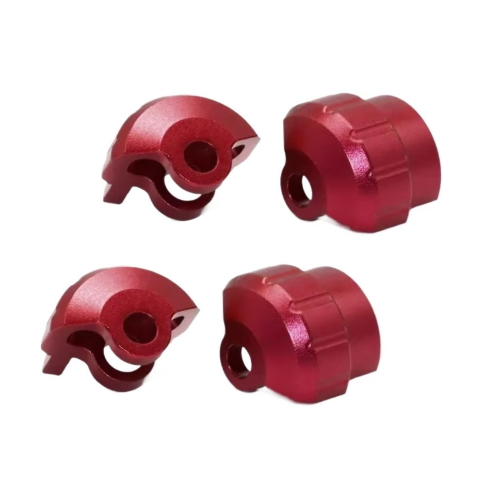 MIXVZARF RC Upgrade Accessories for Arrma 1/7 1/8 4PCS Aluminum Alloy Shock Cap Absorber Protector RC Car Upgrade Parts Accessories Replacement Parts(Red)