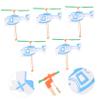 DECHOUS 5pcs Boys and Girls Airplane Toys Glider Toys Educational for Boys Girls Rubberband Powered for Years Old view 3