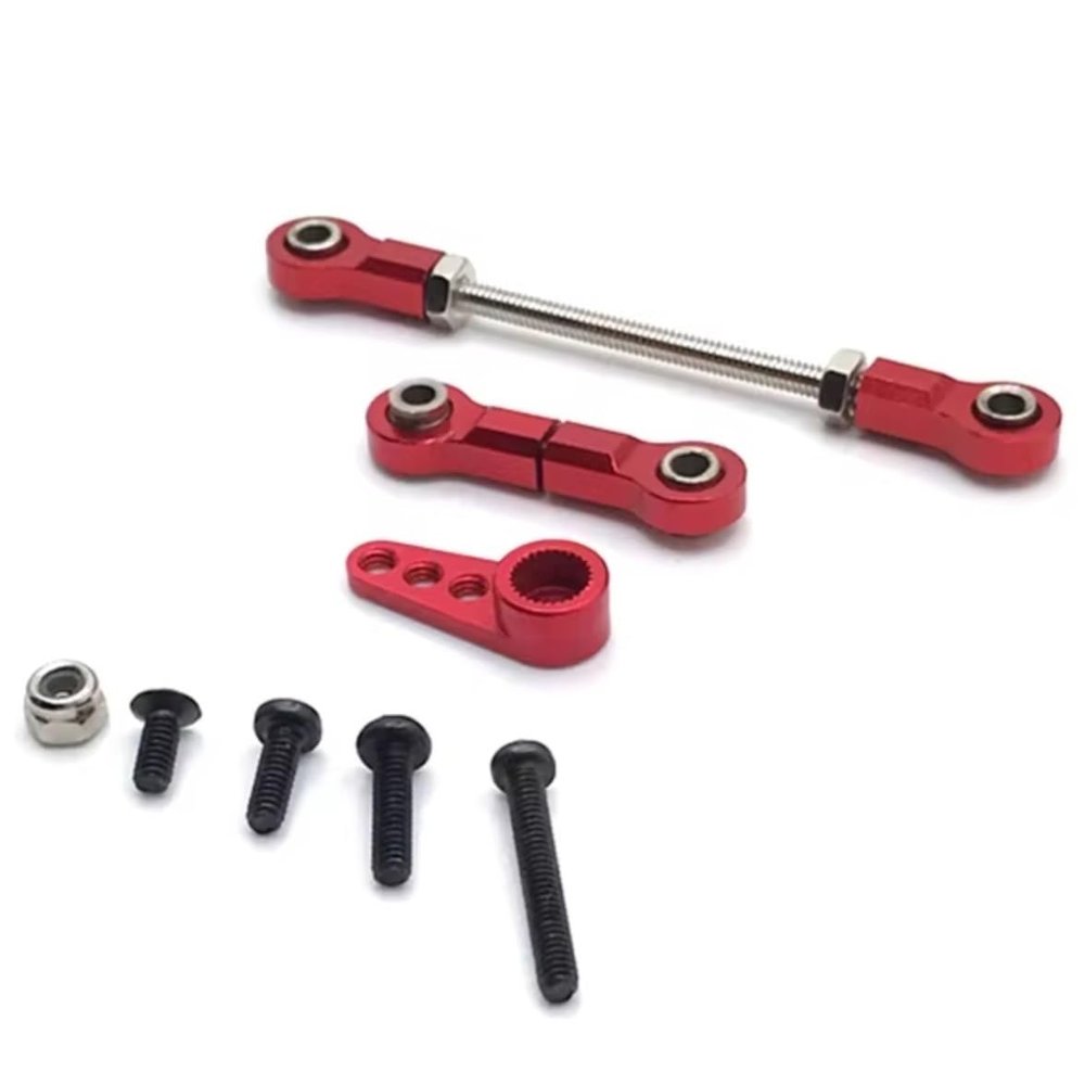 for WLtoys 1/28 284131 K969 K979 K989 K999 P929 P939 RC01 for MINI-Q for MINI-Z Front Steering Link 28T Servo Arm RC Car Upgrade Parts RC Car Parts(Red)