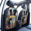 Border Collie Dog Car Seat Back Kick Protectors,2 Pack Kick Mats with Storage Pockets for Vehicles to Protect from Dirt Mud Scratches view 2