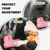 Border Collie Dog Car Seat Back Kick Protectors,2 Pack Kick Mats with Storage Pockets for Vehicles to Protect from Dirt Mud Scratches view 4