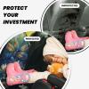 Dragonfly Car Seat Back Kick Protectors,2 Pack Kick Mats With Storage Pockets For Vehicles To Protect From Dirt Mud Scratches view 4