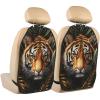 Tiger Car Seat Back Kick Protectors,2 Pack Kick Mats With Storage Pockets For Vehicles To Protect From Dirt Mud Scratches view 1