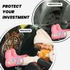 Tiger Car Seat Back Kick Protectors,2 Pack Kick Mats With Storage Pockets For Vehicles To Protect From Dirt Mud Scratches view 4