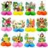 12PCS Luau Party Decorations Honeycomb Centerpieces, Hawaiian Party Decorations Table Decorations for Tropical Aloha Weeding Birthday Party Supplies view 1