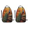 Peacock Car Seat Back Kick Protectors,2 Pack Kick Mats With Storage Pockets For Vehicles To Protect From Dirt Mud Scratches view 3