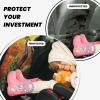 Peacock Car Seat Back Kick Protectors,2 Pack Kick Mats With Storage Pockets For Vehicles To Protect From Dirt Mud Scratches view 4