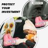 Sunflowers Car Seat Back Kick Protectors,2 Pack Kick Mats With Storage Pockets For Vehicles To Protect From Dirt Mud Scratches view 4