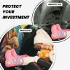 Fish Car Seat Back Kick Protectors,2 Pack Kick Mats with Storage Pockets for Vehicles to Protect from Dirt Mud Scratches view 4