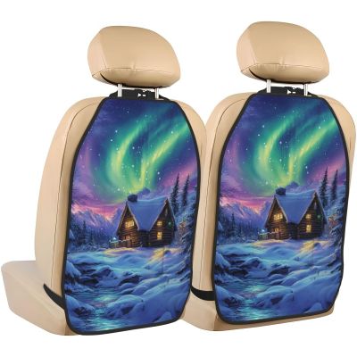 Northern House Car Seat Back Kick Protectors,2 Pack Kick Mats With Storage Pockets For Vehicles To Protect From Dirt Mud Scratches
