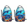 Two Dolphins Swimming Car Seat Back Kick Protectors,2 Pack Kick Mats With Storage Pockets For Vehicles To Protect From Dirt Mud Scratches view 3