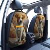 Jack Russell Terrier Dog Car Seat Back Kick Protectors,2 Pack Kick Mats with Storage Pockets for Vehicles to Protect from Dirt Mud Scratches view 2
