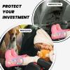 Jack Russell Terrier Dog Car Seat Back Kick Protectors,2 Pack Kick Mats with Storage Pockets for Vehicles to Protect from Dirt Mud Scratches view 4