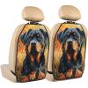 Rottweiler Dog Car Seat Back Kick Protectors,2 Pack Kick Mats with Storage Pockets for Vehicles to Protect from Dirt Mud Scratches view 1