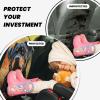 Rottweiler Dog Car Seat Back Kick Protectors,2 Pack Kick Mats with Storage Pockets for Vehicles to Protect from Dirt Mud Scratches view 4