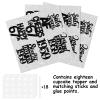 18pcs Black Glitter Dessert Cupcake Pick for Straight Outta 1959 Legend Since 1959 Theme Decor Supplies Men Happy 67th Birthday Party Decoration view 3
