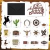16 Pcs Cowboy Cake Toppers Glitter Cowboy Hat Cake Decorations Western Theme Happy Birthday Party Decoration for Boys Girls , Cowboy Birthday Sign Birthday Decor Party Decor Party Supplies view 4