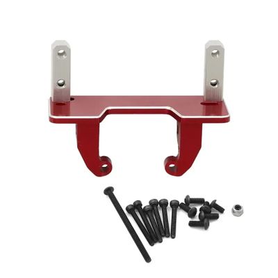 Aluminum Alloy Axle Servo Mount Base Stand for 1/10 RC Crawler Axial SCX10 II 90046 AR44 Axle Or MN999 Metal Upgrade Parts (Red)