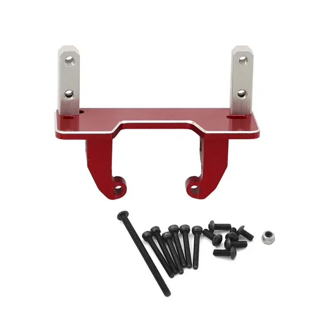 Aluminum Alloy Axle Servo Mount Base Stand for 1/10 RC Crawler Axial SCX10 II 90046 AR44 Axle Or MN999 Metal Upgrade Parts (Red)