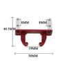 Aluminum Alloy Axle Servo Mount Base Stand for 1/10 RC Crawler Axial SCX10 II 90046 AR44 Axle Or MN999 Metal Upgrade Parts (Red) view 2