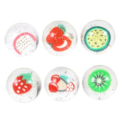 Milisten 6pcs Fruity Pattern Bouncing for Boys and Girls Jumping for Indoor and for Hand-Eye Coordination and Fun Activities Random Style