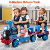 OLAKIDS Train Carriage for Kids, Ride on Train Trackless with Storage, Smooth Handle, Anti-Tipping Device Gift for Toddlers Boys Girls view 2