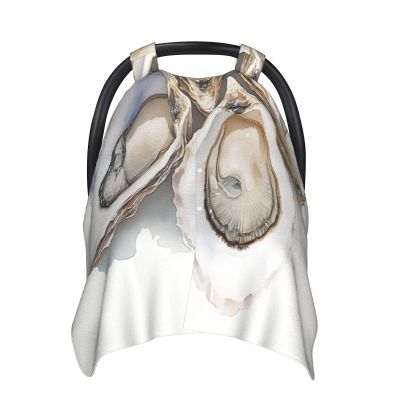 Vendhui White Oysters Car Seat Covers for Babies, Infant Car Seat Canopy, Mom Nursing Breastfeeding Covers, Warm Carseat Canopy for Newborn