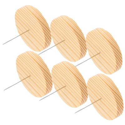 Alipis Wooden Doll Display Base Stand 6 Sets Handcrafted Felt Doll Holders for Crochet and DIY Projects on Desktop