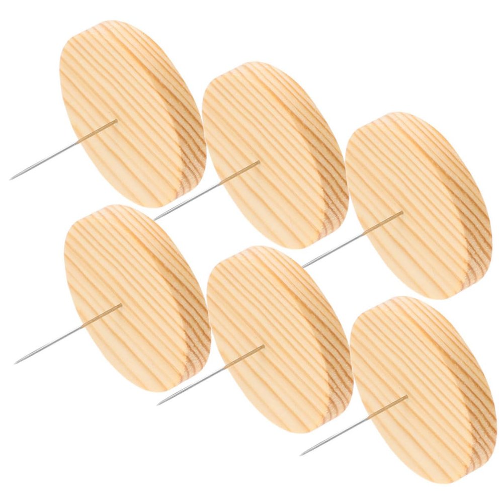 Alipis Wooden Doll Display Base Stand 6 Sets Handcrafted Felt Doll Holders for Crochet and DIY Projects on Desktop
