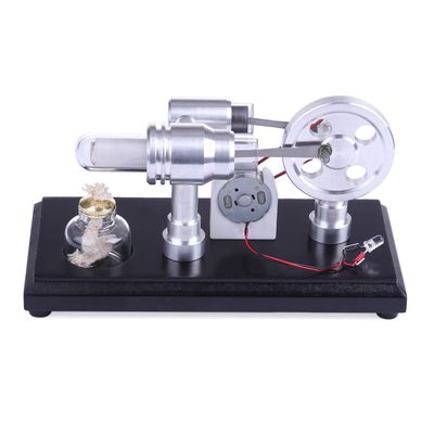 PIONEERX Double-Cylinder Micro DIY Stirling Engine External Combustion Engine