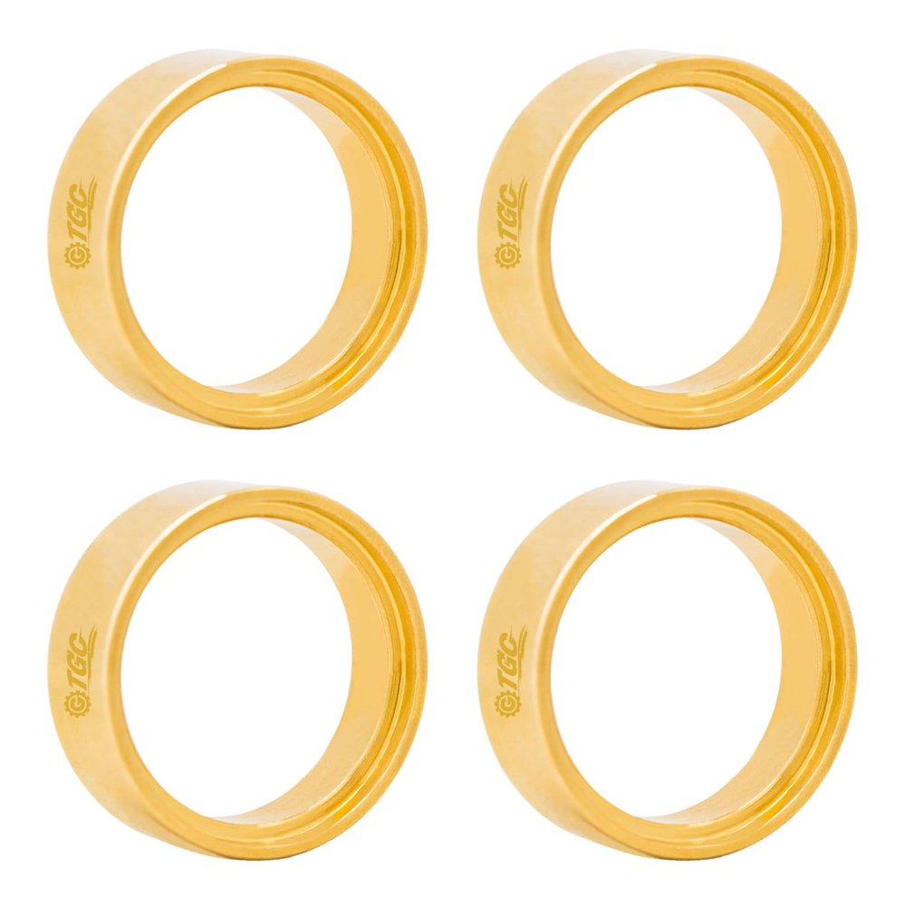 TGCWENG 1.0 Inch Brass Internal Beadlock Ring 68g Heavy Wheel Weighted Clamp Ring Fits RC Wheel Rims Suit for SCX24 1/18 1/24 RC Crawler Upgrade Parts (4PCS)