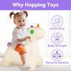 Bouncy Pals Unicorn Hopping Horse, Toddler Girls Inflatable Bouncing Animal Hopper Toy, Baby Indoor Ride on Bouncer, Kids Outdoor Activity Jump Toy, First Birthday Gifts for 18 24 Month 2 3 4 Year Old view 2